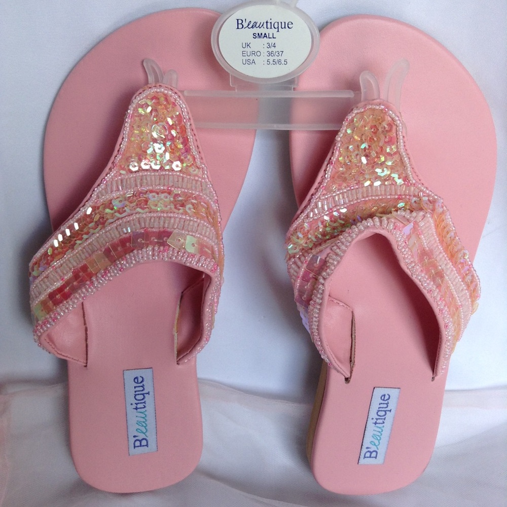 New sequin sandals pink Small or large